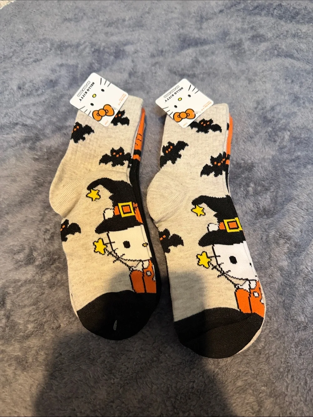 NWT Hello Kitty Halloween Themed Crew Socks Sizes 4-10 set of 2 / 6 pairs